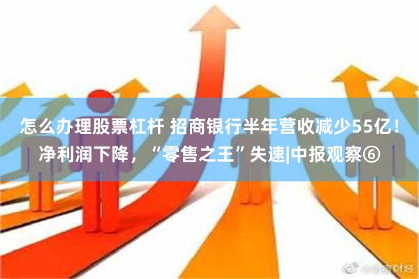 怎么办理股票杠杆 招商银行半年营收减少55亿！净利润下降，“零售之王”失速|中报观察⑥