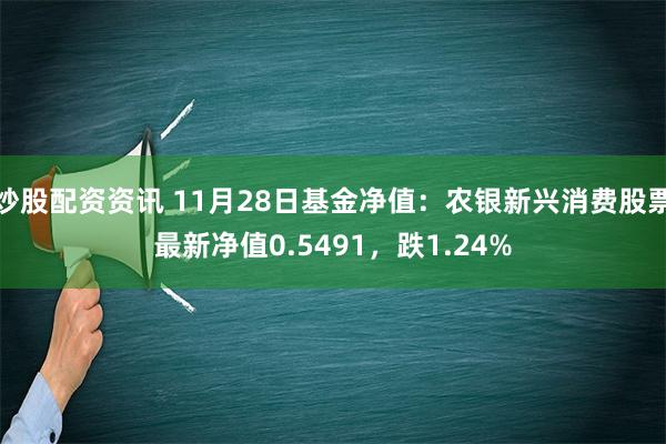 炒股配资资讯 11月28日基金净值：农银新兴消费股票最新净值0.5491，跌1.24%