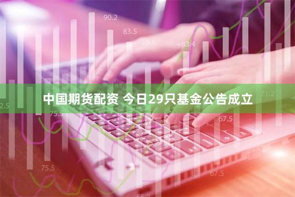 中国期货配资 今日29只基金公告成立